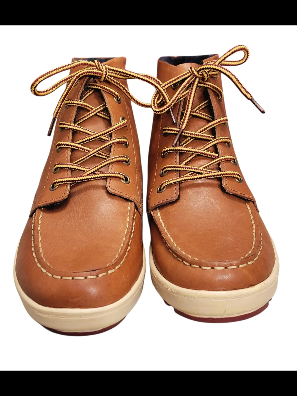 Polo Ralph Lauren Lorenzo Mid Boys Brown Leather Boots Sz 5.5